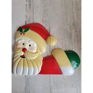 vintage corner Santa plastic vintage hanging sign‎ home decor Xmas unique